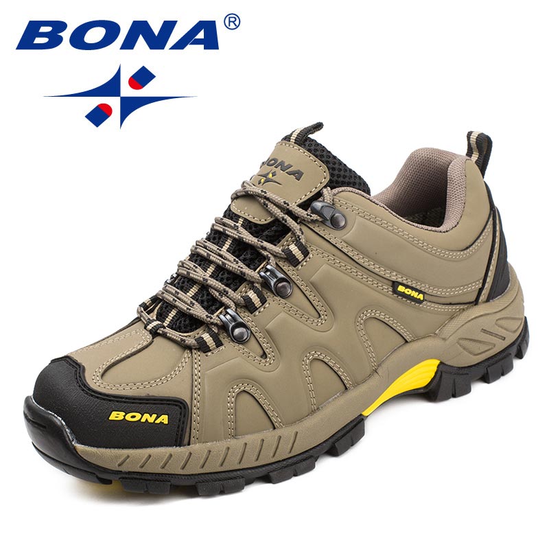 Chaussures de randonnée à lacets pour homme taille 41-46 "BONA - R-series" - Khaki / 41 | Planète Rando