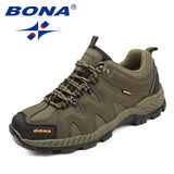 Chaussures de randonnée à lacets pour homme taille 41-46 "BONA - R-series" - Vert foncé / 41 | Planète Rando