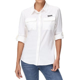 Chemise boutonnée à manches longues pour femme UPF 50+ "Bassdash - FS21W" - White / X-Small | Planète Rando