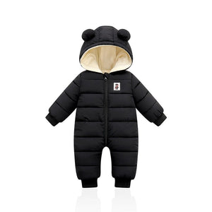 Combinaison / barboteuse d'hiver pour bébé 0-12 mois "LZH – The Bear" - Noir / 0-3 mois | Planète Rando