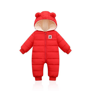 Combinaison / barboteuse d'hiver pour bébé 0-12 mois "LZH – The Bear" - Red / 0-3 mois | Planète Rando