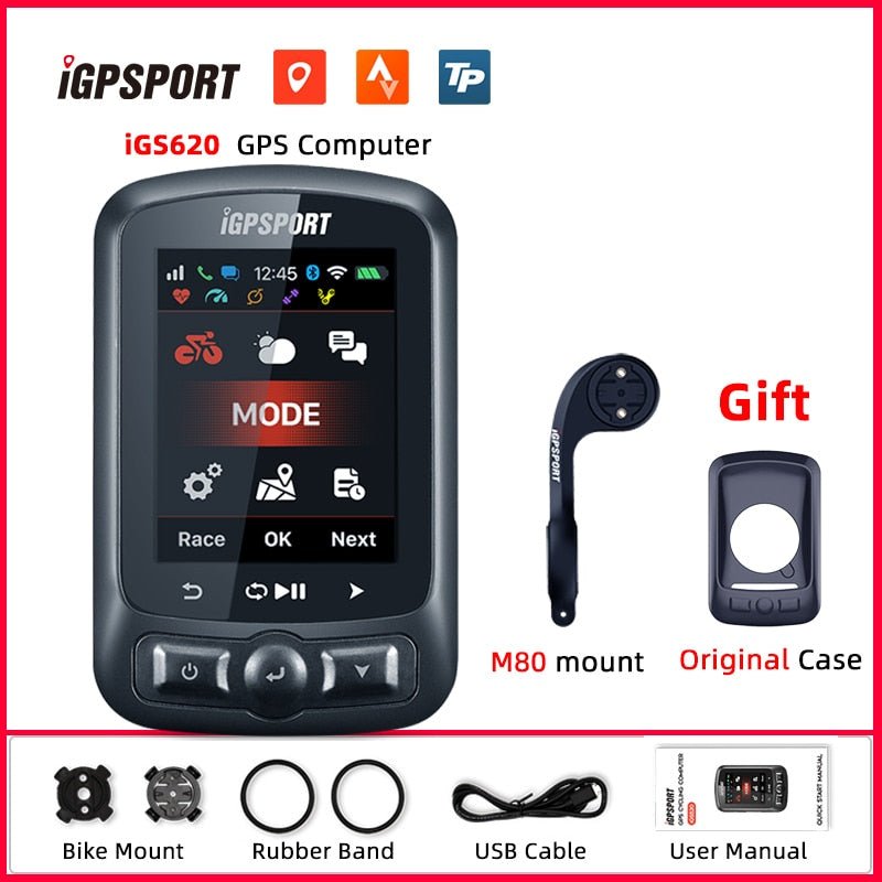 Compteur de vélo GPS avec navigation, compteur de vitesse, odomètre et accessoires "IGPSPORT - iGS520" - | Planète Rando