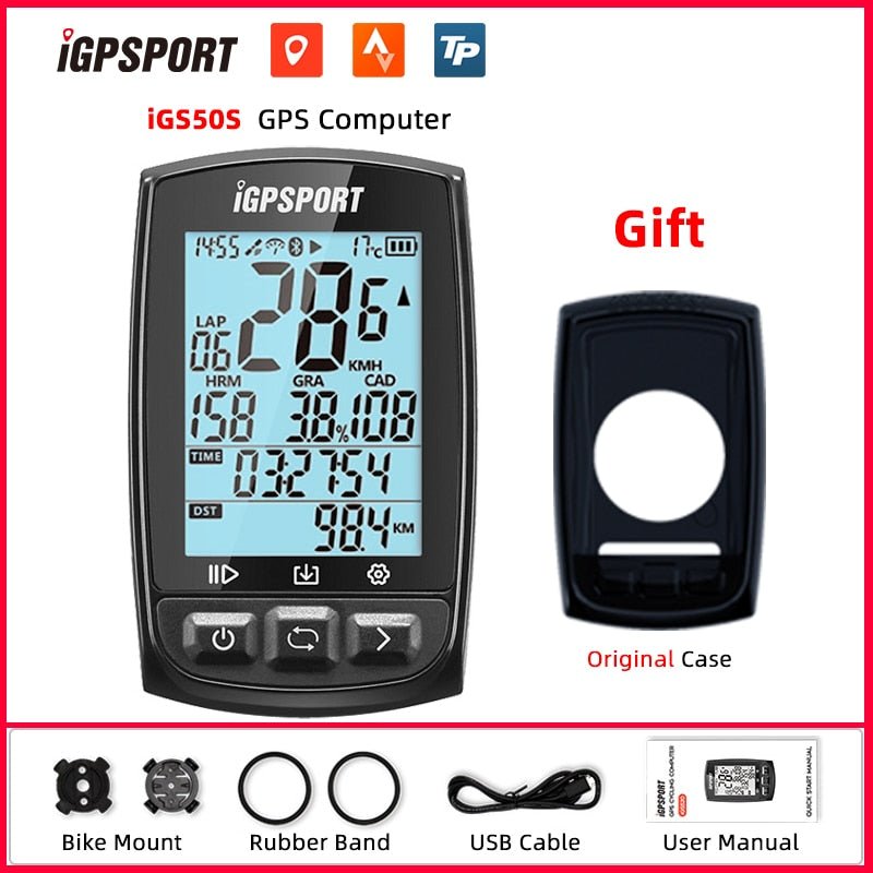 Compteur de vélo GPS avec navigation, compteur de vitesse, odomètre et accessoires "IGPSPORT - iGS520" - iGS50S | Planète Rando