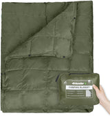 Couverture de camping en coton 450g / 510g "4Monster - Camping Blanket" - Vert foncé / L | Planète Rando