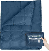 Couverture de camping en coton 450g / 510g "4Monster - Camping Blanket" - Bleu navy / L | Planète Rando