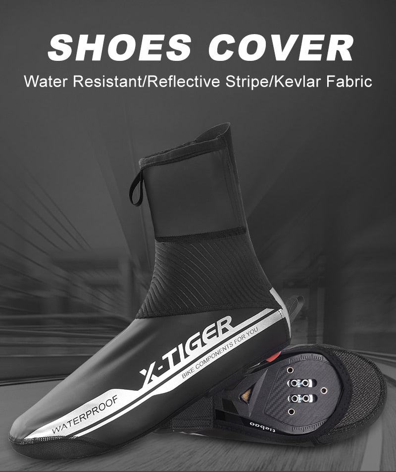 Couvre-chaussures de vélo imperméable & réfléchissant "X-TIGER - Shoes cover" - | Planète Rando