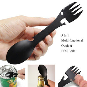 Cuitochette / outil de cuisine 5 en 1 Safari - "EDC Fork" - | Planète Rando