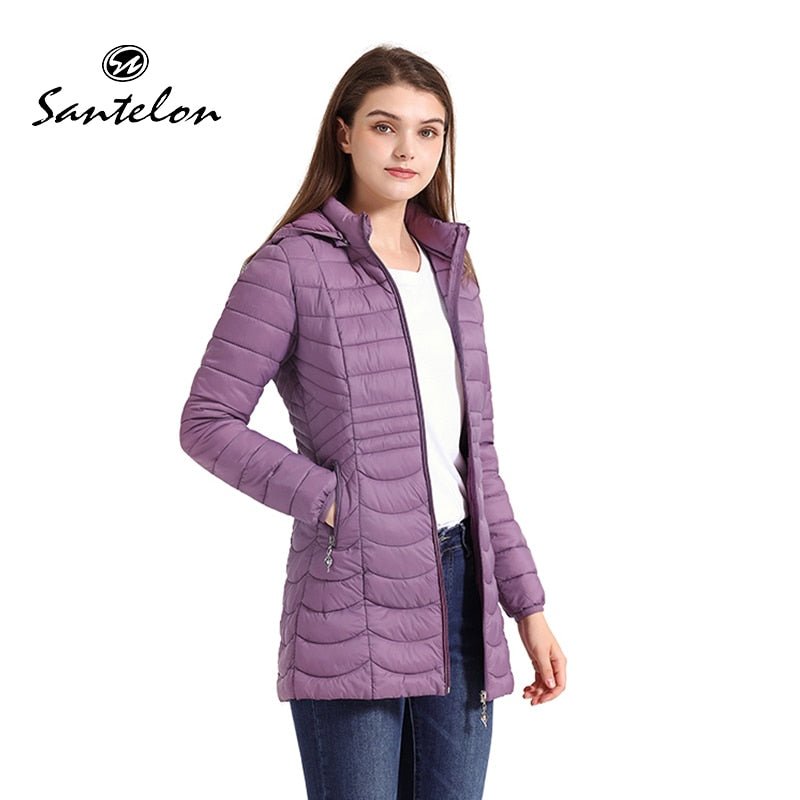 Doudoune synthétique longue & ultralégère avec capuche détachable pour femme "SANTELON – S20018" - | Planète Rando