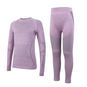 Ensemble de sous-vêtement thermique 3D en thermolite pour enfant "COPOZZ - 23305" - Violet / 120 | Planète Rando