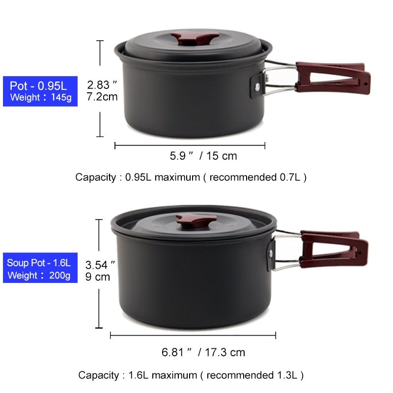 Ensemble d'ustensiles de cuisine pour 1/5 personnes "Widesea - ws09" - Planète Rando