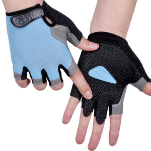 Gants de cyclisme antidérapants et anti-transpiration "LooDeel Outdoor - SC301" - Bleu ciel / S | Planète Rando