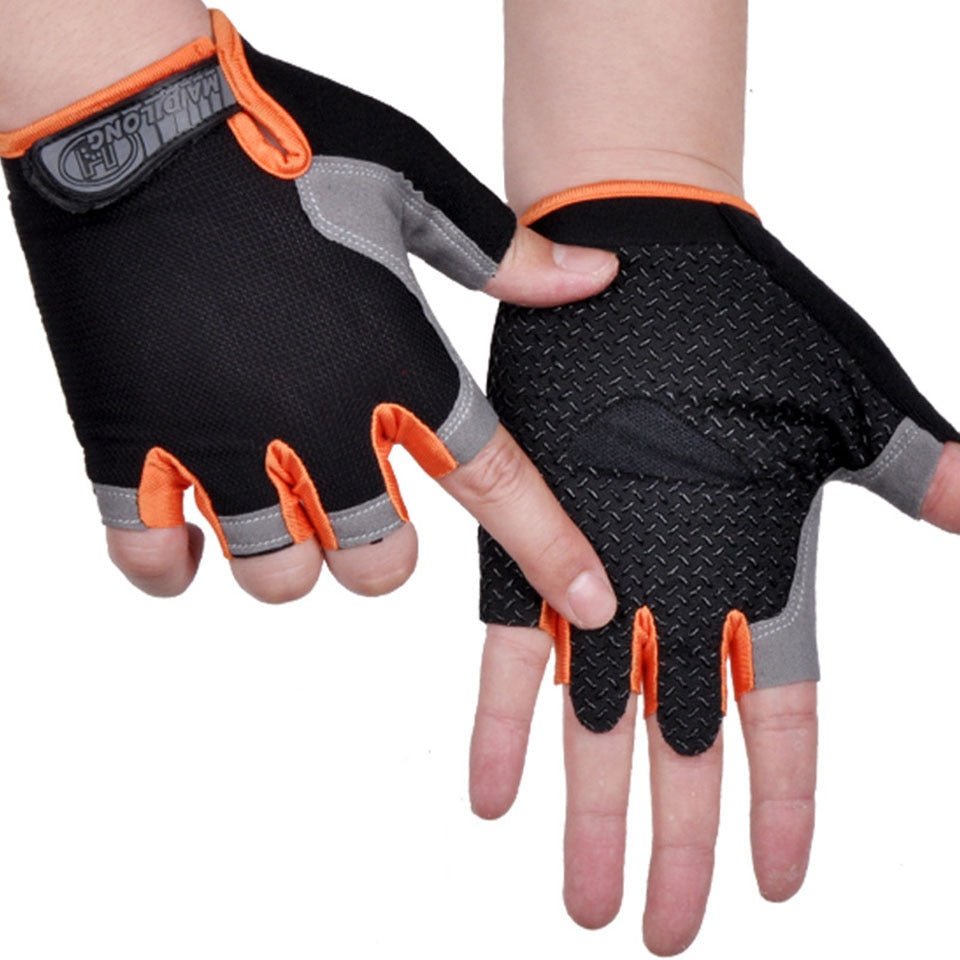 Gants de cyclisme antidérapants et anti-transpiration "LooDeel Outdoor - SC301" - Orange / S | Planète Rando