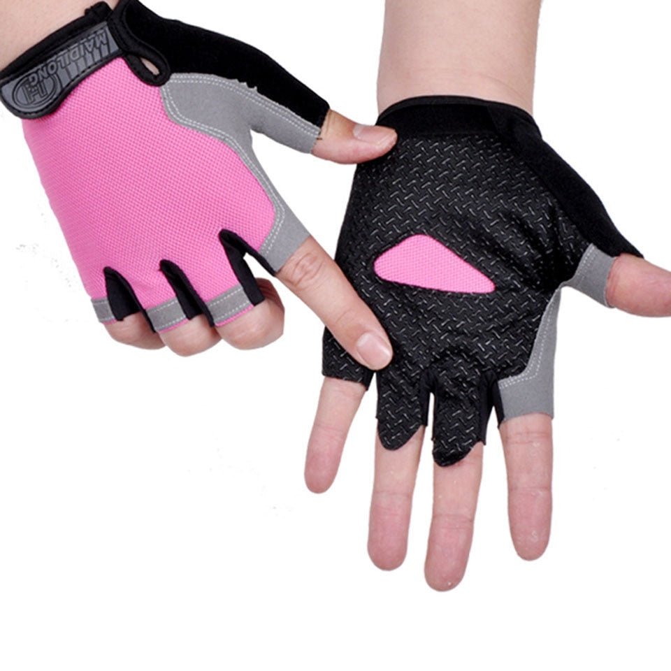 Gants de cyclisme antidérapants et anti-transpiration "LooDeel Outdoor - SC301" - Rose / S | Planète Rando