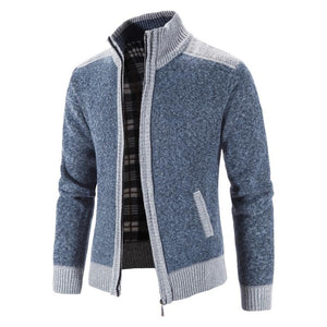 Gilet / cardigan tricoté à col montant pour homme "Favocent - 21920SF" - | Planète Rando