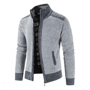 Gilet / cardigan tricoté à col montant pour homme "Favocent - 21920SF" - | Planète Rando