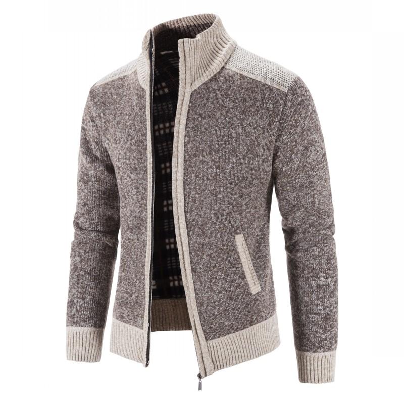 Gilet / cardigan tricoté à col montant pour homme "Favocent - 21920SF" - | Planète Rando