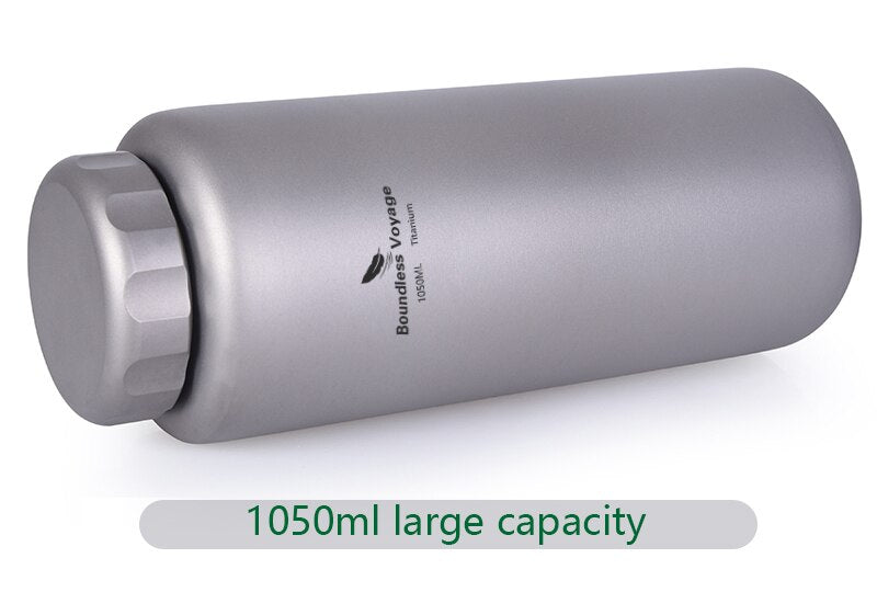 Gourde de 1050ml et tasse de 600ml en titane à partir de 140g "Boundless Voyage - Ti3000D series" - | Planète Rando