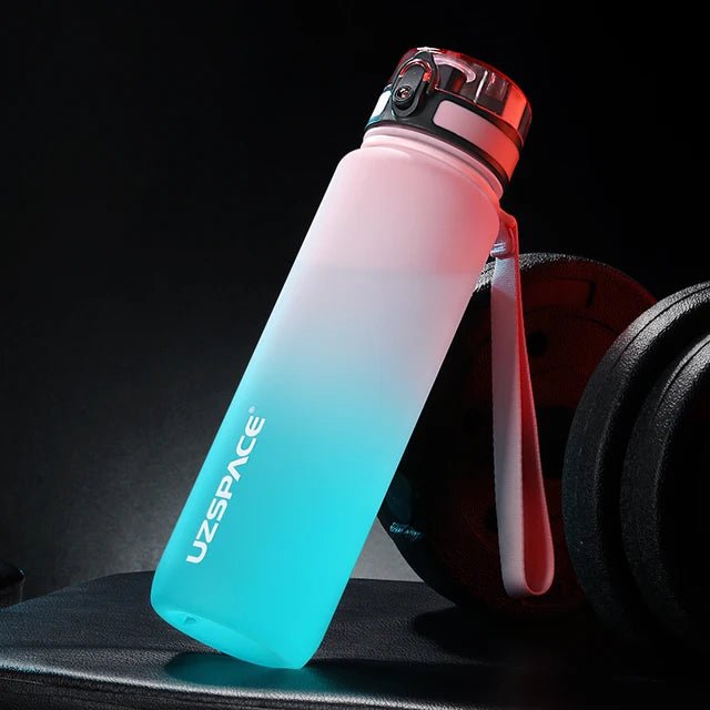 Gourde de sport 500/800/1000 ml en plastique écologique sans BPA "Uzspace - Sports" - Cyan-rose / 0.5L | Planète Rando