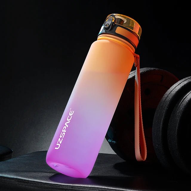 Gourde de sport 500/800/1000 ml en plastique écologique sans BPA "Uzspace - Sports" - Violet-orange / 0.5L | Planète Rando