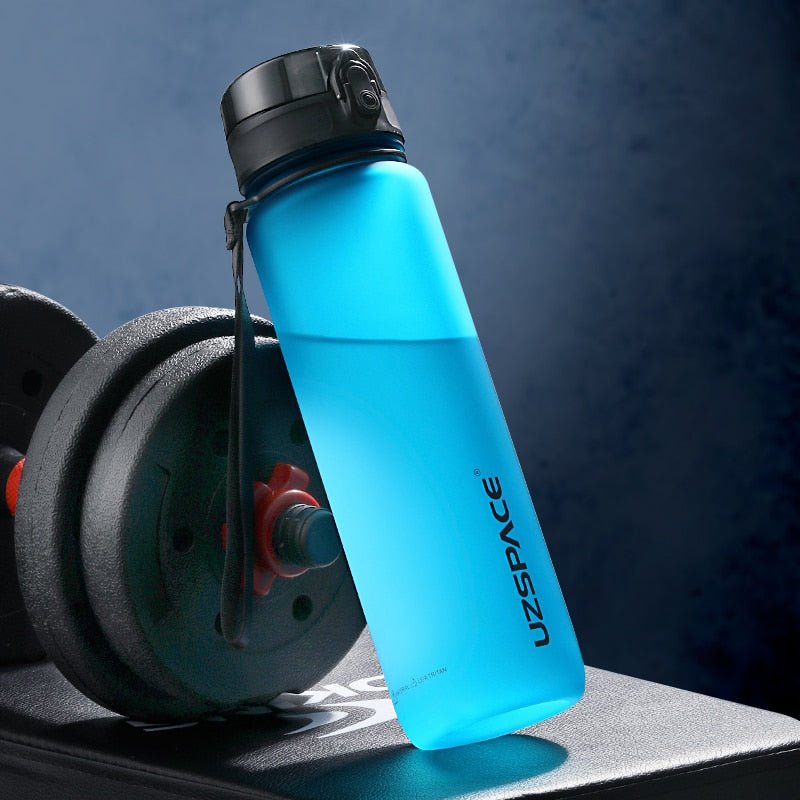 Gourde de sport 500/800/1000 ml en plastique écologique sans BPA "Uzspace - Sports" - Bleu turquoise / 0.5L | Planète Rando