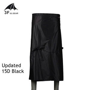 Jupe de pluie de randonnée légère et imperméable 95g "3F UL GEAR – Rain Skirt" - Noir | Planète Rando