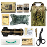 Kit de premiers soins militaires / kit d'urgence de survie & médical 650g "Rhino-rescue - QF002M IFAK" - Camouflage | Planète Rando