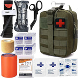 Kit de survie d'urgence pour les premiers secours "JLXC - IFAK EMT" - Vert foncé | Planète Rando