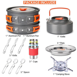 Kit d'ustensiles de cuisine pour le camping et barbecue "Jo Camping - BBQ" - Package 2 | Planète Rando