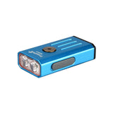 Lampe de poche rechargeable USB 320 lumens 50g "Trustfire - Minix EDC" - Bleu ciel / Lumière blanche et rouge | Planète Rando