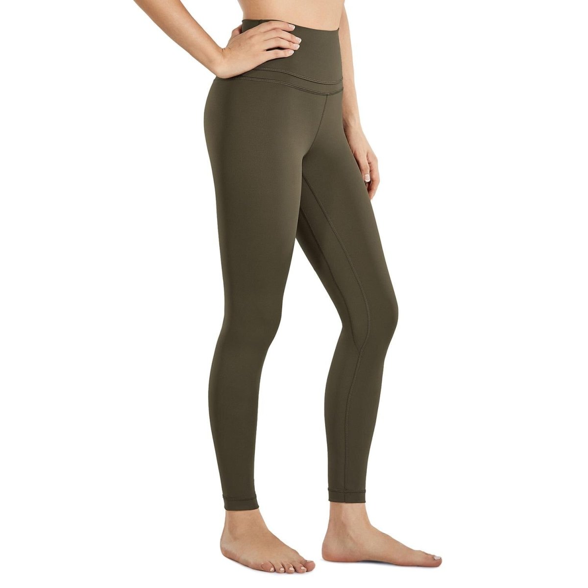 Leggings de sport confortable taille haute "CRZ-Yoga - R009" - Olive / XXS | Planète Rando