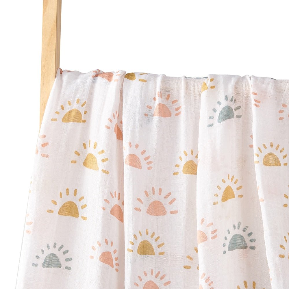 Lot de 2 couvertures / langes en mousseline 100% coton pour bébé "Kangobaby – Muslin swadle" - | Planète Rando