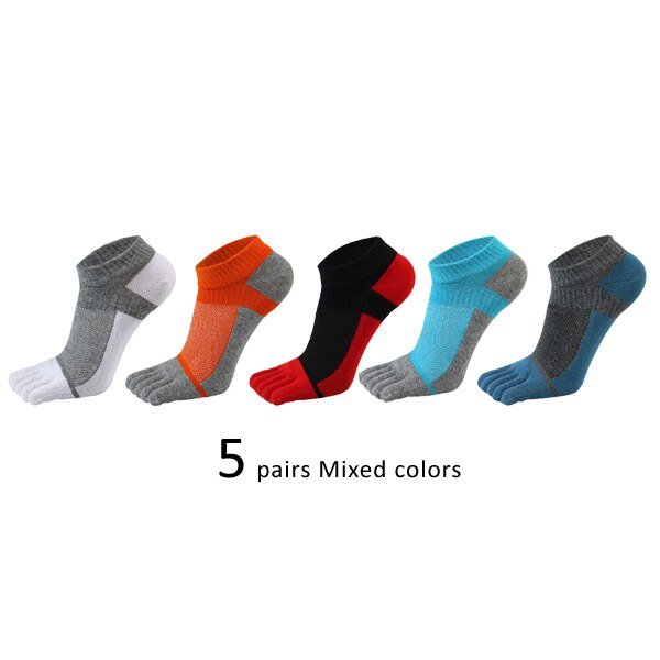 Lot de 5 paires de chaussettes de sport avec orteils respirantes et confortables "Veridical - anti-friction" - 5pcs couleurs mixtes / 38-44 | Planète Rando