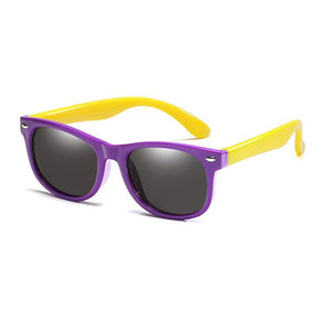 Lunettes de soleil souples et polarisées pour enfants (1-12 ans) "Long Keeper - C-KPR01" - Purple Yellow | Planète Rando