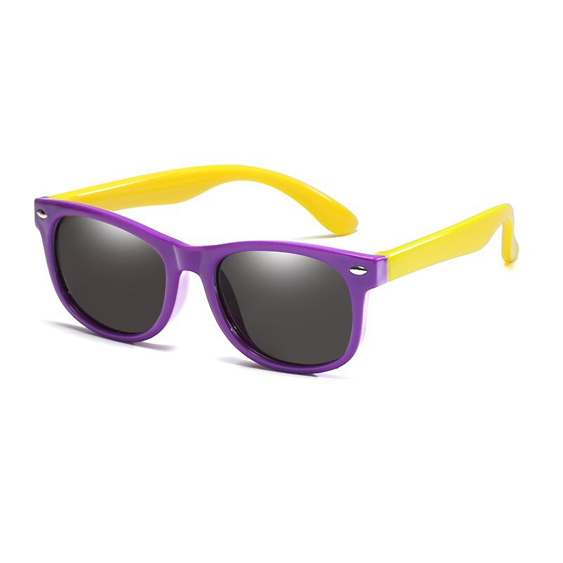 Lunettes de soleil souples et polarisées pour enfants (1-12 ans) "Long Keeper - C-KPR01" - Purple Yellow | Planète Rando