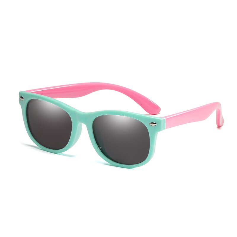 Lunettes de soleil souples et polarisées pour enfants (1-12 ans) "Long Keeper - C-KPR01" - Light Green Pink | Planète Rando