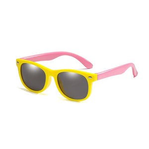 Lunettes de soleil souples et polarisées pour enfants (1-12 ans) "Long Keeper - C-KPR01" - Yellow Pink | Planète Rando