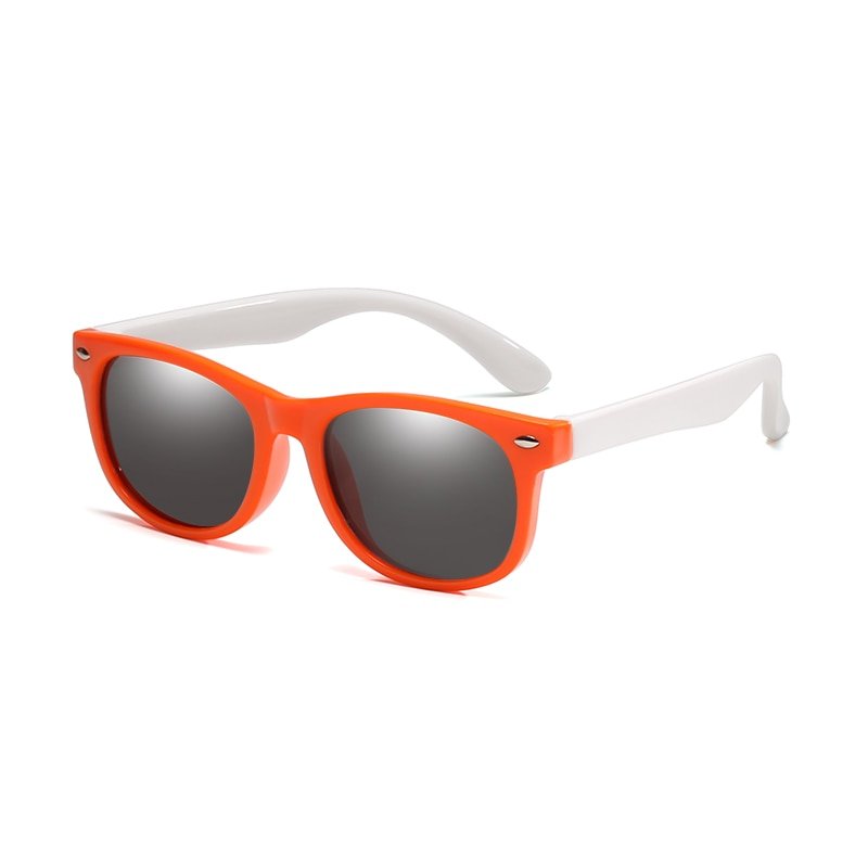 Lunettes de soleil souples et polarisées pour enfants (1-12 ans) "Long Keeper - C-KPR01" - Orange White | Planète Rando