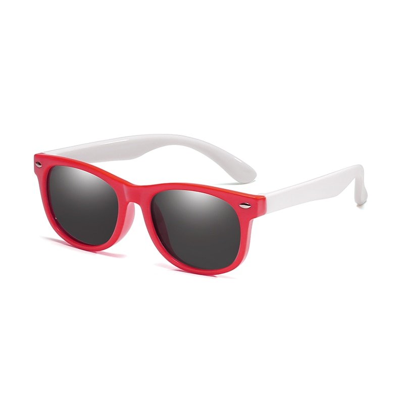 Lunettes de soleil souples et polarisées pour enfants (1-12 ans) "Long Keeper - C-KPR01" - Red White | Planète Rando