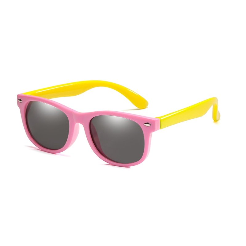 Lunettes de soleil souples et polarisées pour enfants (1-12 ans) "Long Keeper - C-KPR01" - Pink Yellow | Planète Rando