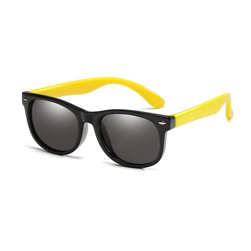 Lunettes de soleil souples et polarisées pour enfants (1-12 ans) "Long Keeper - C-KPR01" - Black Yellow | Planète Rando