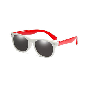 Lunettes de soleil souples et polarisées pour enfants (1-12 ans) "Long Keeper - C-KPR01" - White Red | Planète Rando