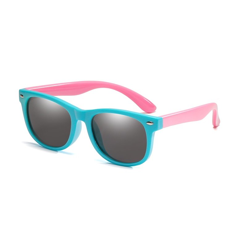 Lunettes de soleil souples et polarisées pour enfants (1-12 ans) "Long Keeper - C-KPR01" - Light Blue Pink | Planète Rando