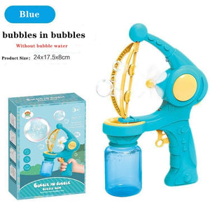 Machine à bulles de savon / fusée à 69 trous pour enfant "Bazooka - Bubble Gun" - Bleu / Standard | Planète Rando