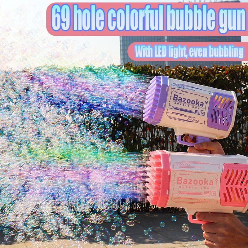 Machine à bulles de savon / fusée à 69 trous pour enfant "Bazooka - Bubble Gun" - | Planète Rando