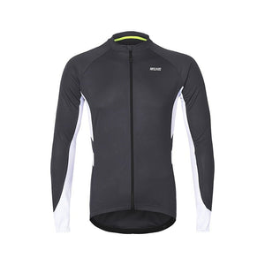 Maillot de cyclisme à manches longues avec poches pour homme "ARSUXEO – 6030" - Gris foncé / S | Planète Rando