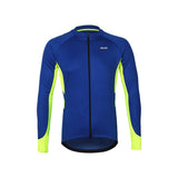 Maillot de cyclisme à manches longues avec poches pour homme "ARSUXEO – 6030" - Bleu navy / S | Planète Rando