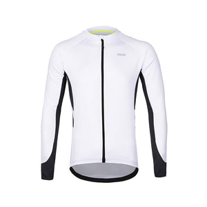 Maillot de cyclisme à manches longues avec poches pour homme "ARSUXEO – 6030" - Blanc / S | Planète Rando