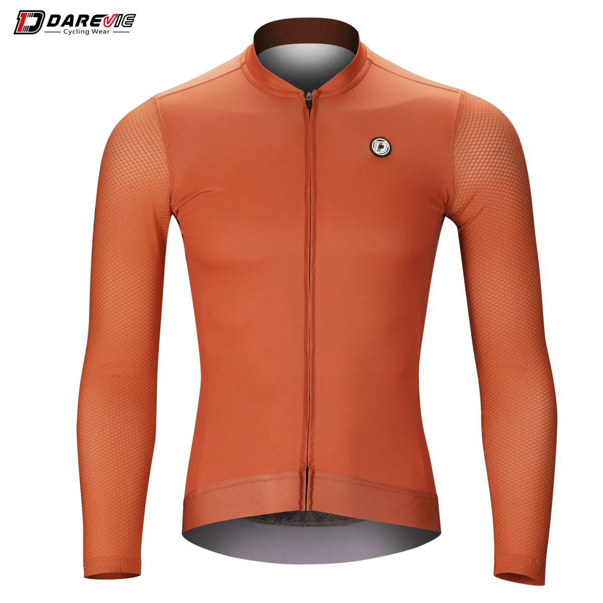 Maillot de cyclisme respirant à manches longues pour hommes et femmes UV-UPF 50+ "DAREVIE - DVJ180" - Orange / S | Planète Rando