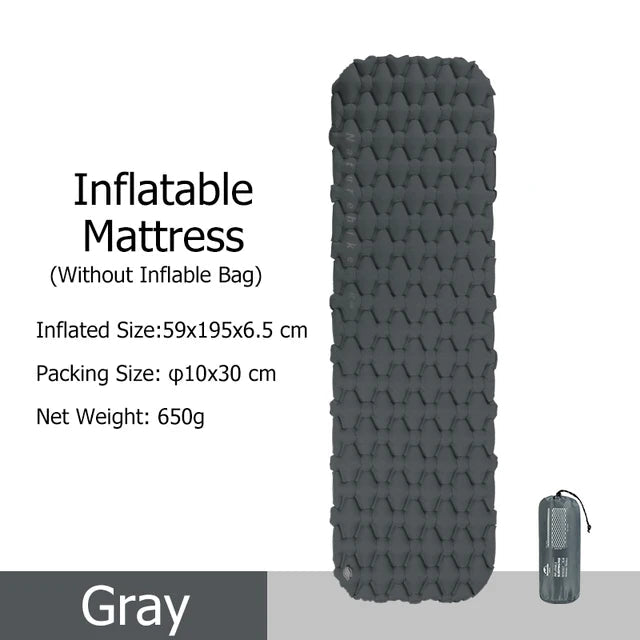 Matelas de couchage gonflable et ultra-léger 500g R 1.8 "Naturehike - NH19Z032-P" - Gris foncé / Matelas | Planète Rando