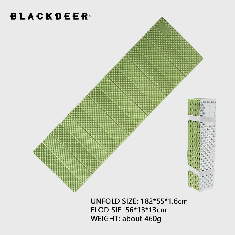 Matelas de couchage pliable et ultraléger en mousse XPE aluminium 460g "BLACKDEER - Camping mat" - Vert | Planète Rando